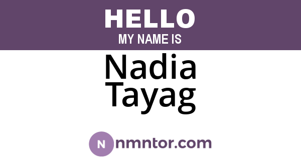Nadia Tayag