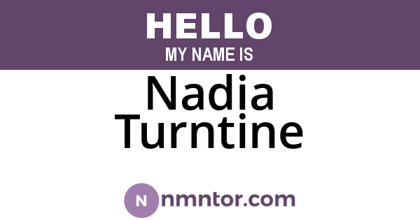 Nadia Turntine