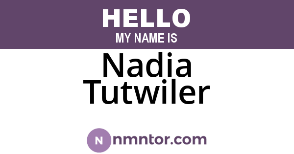 Nadia Tutwiler