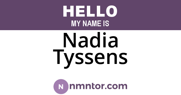 Nadia Tyssens