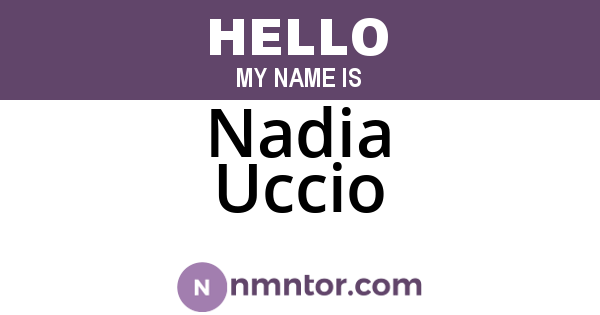 Nadia Uccio