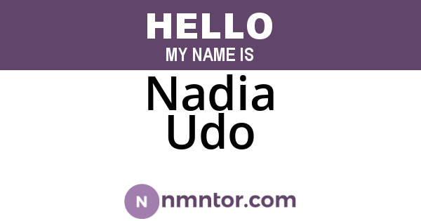 Nadia Udo