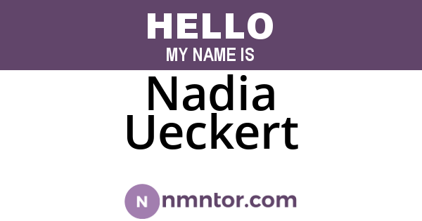 Nadia Ueckert