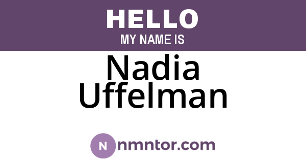 Nadia Uffelman