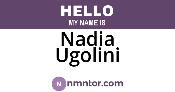 Nadia Ugolini