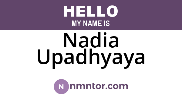 Nadia Upadhyaya