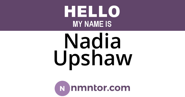 Nadia Upshaw