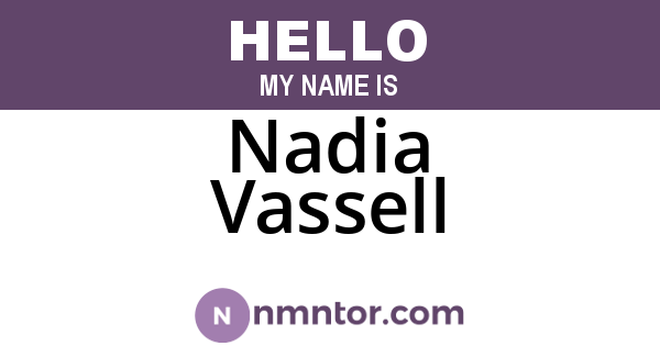 Nadia Vassell