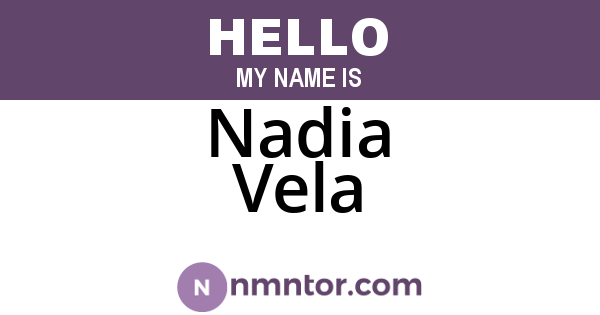 Nadia Vela