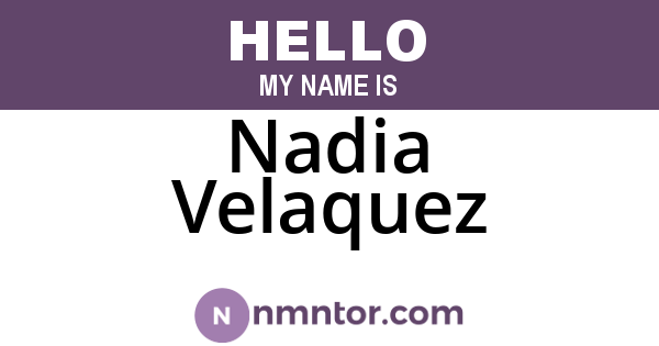 Nadia Velaquez