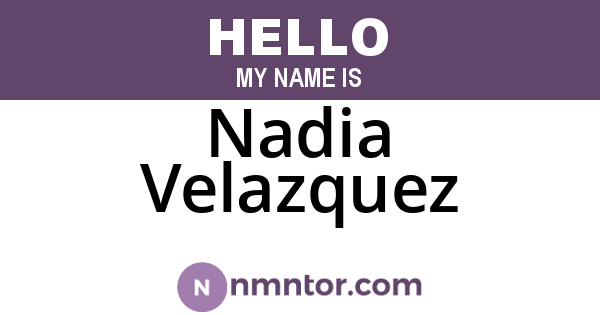 Nadia Velazquez