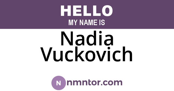 Nadia Vuckovich