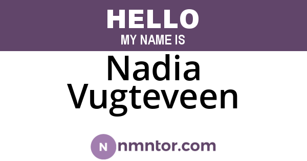 Nadia Vugteveen