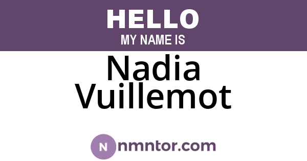 Nadia Vuillemot