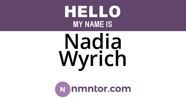 Nadia Wyrich