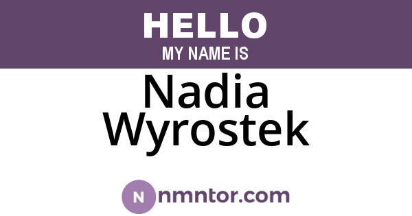 Nadia Wyrostek
