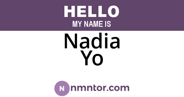 Nadia Yo