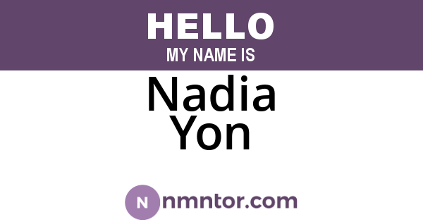 Nadia Yon