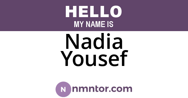Nadia Yousef