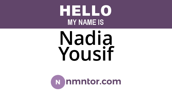 Nadia Yousif