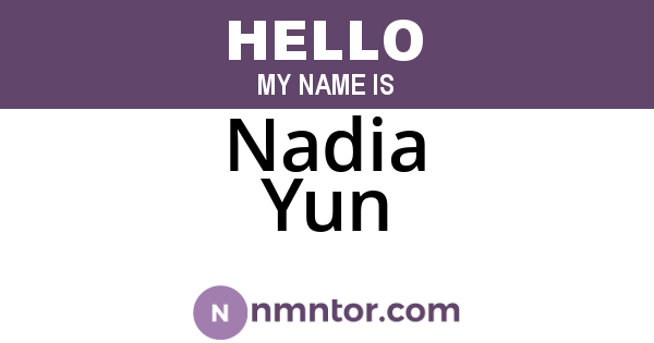 Nadia Yun