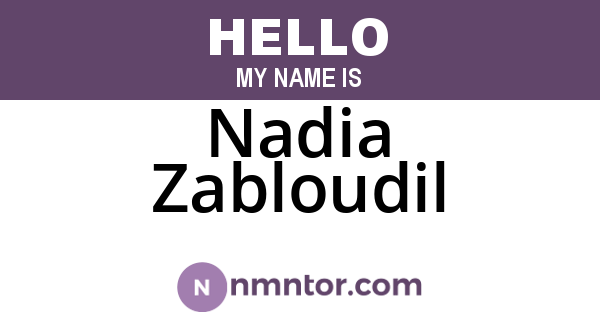 Nadia Zabloudil