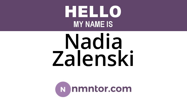 Nadia Zalenski