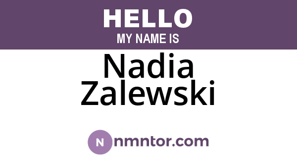 Nadia Zalewski