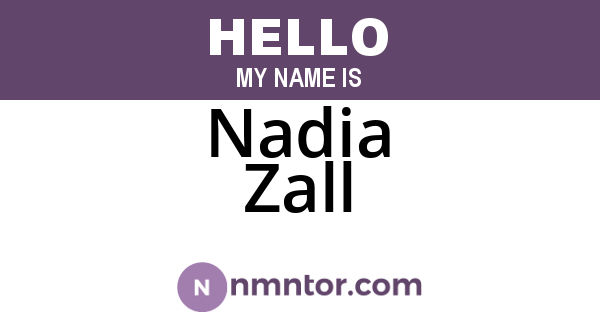 Nadia Zall