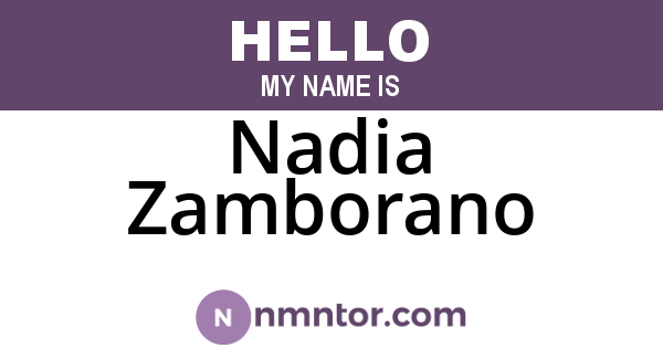 Nadia Zamborano