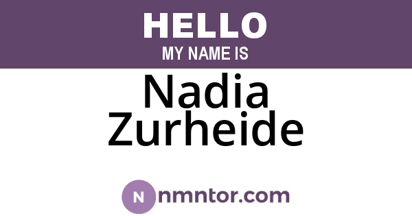 Nadia Zurheide