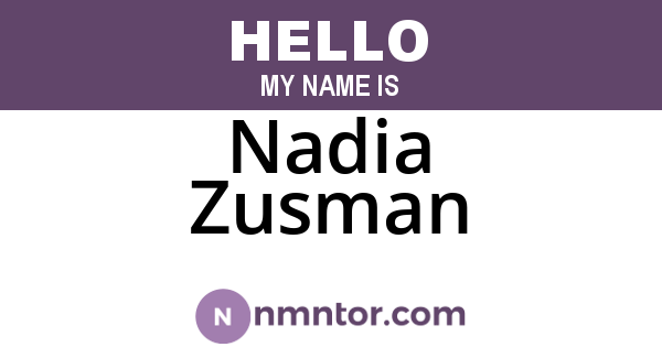 Nadia Zusman