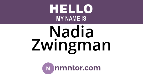 Nadia Zwingman