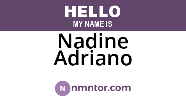 Nadine Adriano