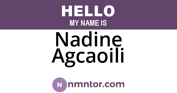 Nadine Agcaoili