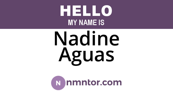 Nadine Aguas