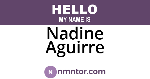 Nadine Aguirre