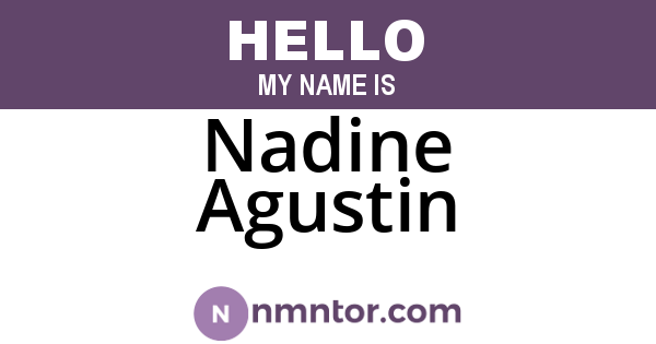 Nadine Agustin