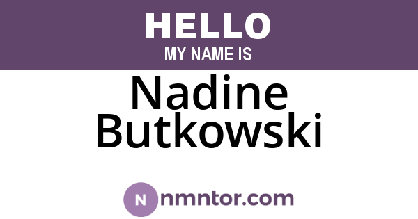 Nadine Butkowski