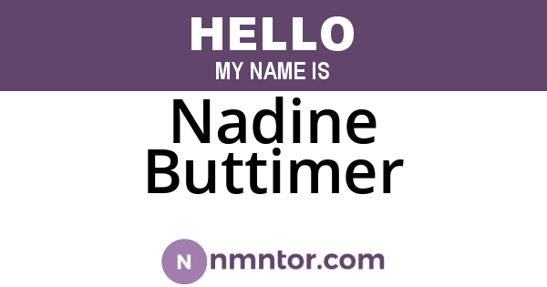 Nadine Buttimer