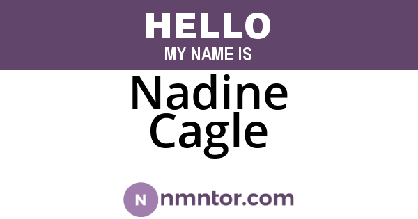 Nadine Cagle