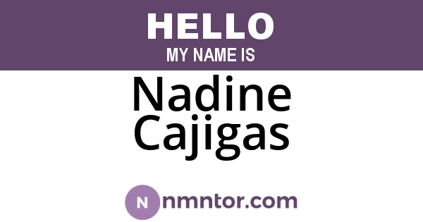 Nadine Cajigas
