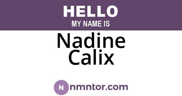 Nadine Calix