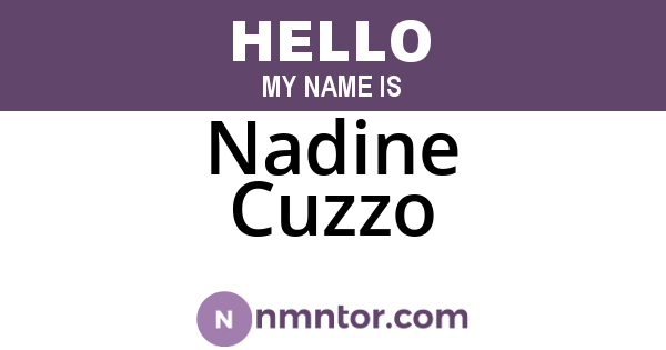 Nadine Cuzzo