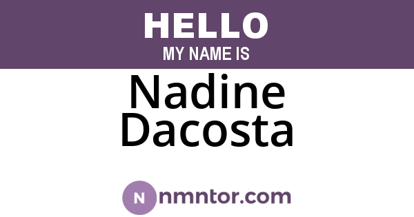 Nadine Dacosta