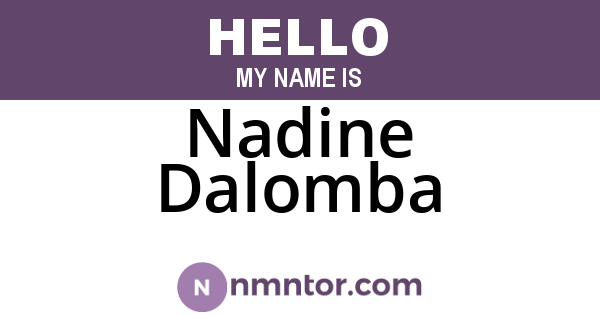 Nadine Dalomba
