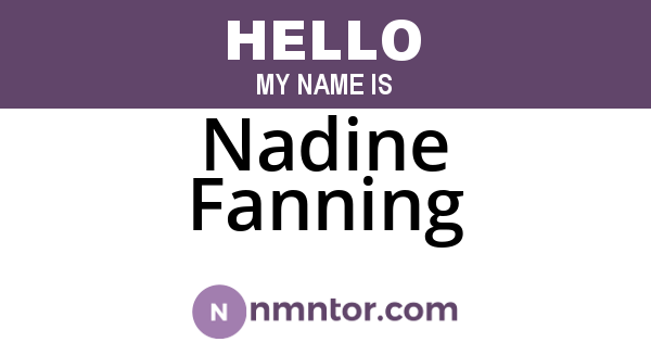Nadine Fanning