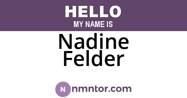 Nadine Felder