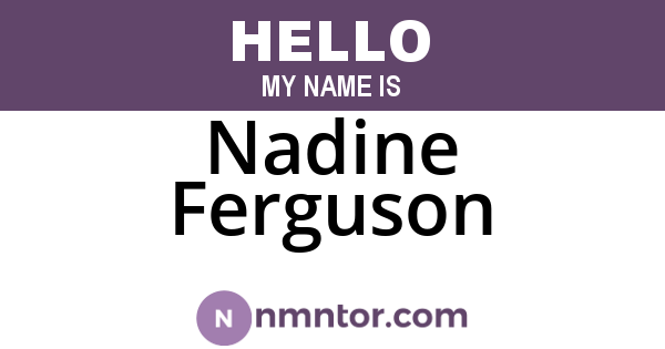 Nadine Ferguson
