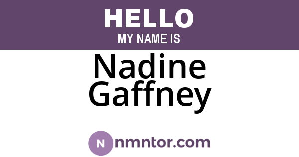 Nadine Gaffney